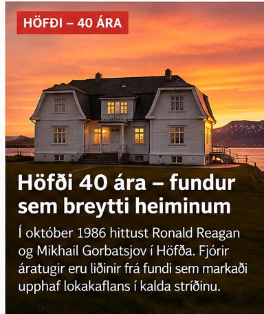 Myndskreyting við grein: Þegar heimsfriðurinn var ræddur í Reykjavík